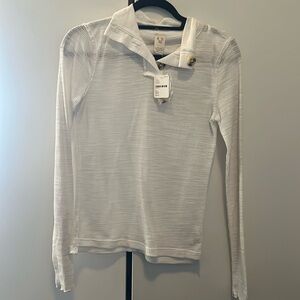 Free People We The Free waffle knit button up mock neck long sleeve size XS